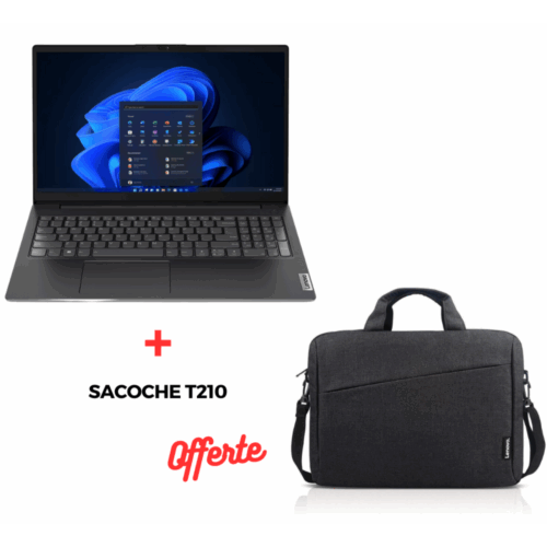 Pc Portable Lenovo V15 G3 IAP / I3 12 ème gén / 12 Go / 256 Go + Sacoche T210 Offerte