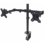 Support universel Manhattan pour 2 écrans avec bras mobiles à double articulation / 13" à 32"