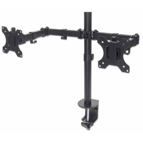 Support universel Manhattan pour 2 écrans avec bras mobiles à double articulation / 13" à 32"